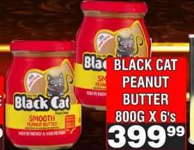 BLACK CAT PEANUT BUTTER 800G X 6's