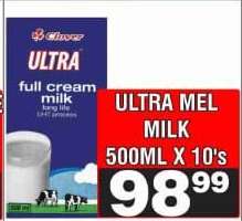 ULTRA MEL MILK 500ML X 10's