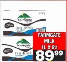 FARMGATE MILK 1L X 6's