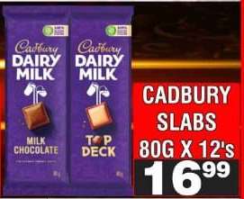 CADBURY SLABS 80G X 12's