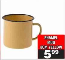 ENAMEL MUG 8CM YELLOW