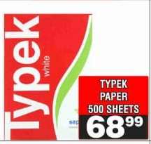 TYPEK PAPER 500 SHEETS