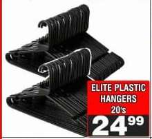 ELITE PLASTIC HANGERS 20's