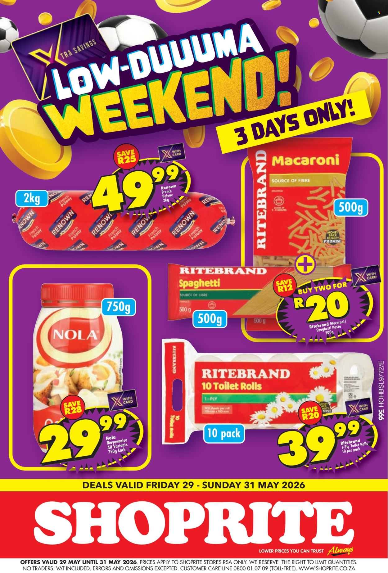 Shoprite specials - 29/05/2026 - 31/05/2026. Page 1