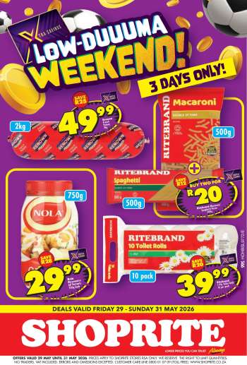 Shoprite catalogue  - 29/05/2026 - 31/05/2026.