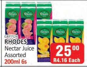 RHODES Nectar Juice Assorted