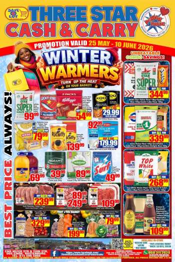 Three Star Cash and Carry catalogue  - 25/05/2026 - 10/06/2026.