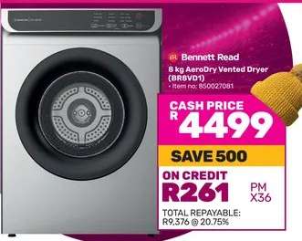 Bennett Read 8 kg AeroDry Vented Dryer (BR8VD1)