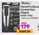 Wahl Homepro Basic Corded Hair Clipper
