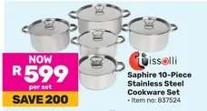 Saphire 10-Piece Stainless Steel Cookware Set