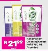 Handy Andy Cleaning Cream Refill 750 ml Assorted