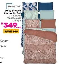 Mainstays Lofty 3-Piece Comforter Set