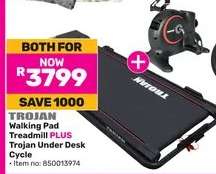 TROJAN Walking Pad Treadmill PLUS Trojan Under Desk Cycle