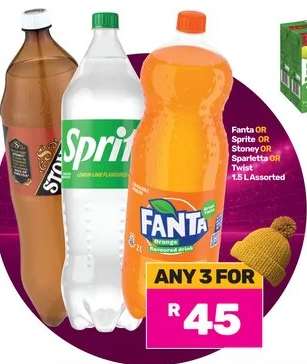 Fanta, Sprite, Stoney, Sparletta, Twist 1.5L Assorted