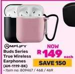 Amplify Buds Series True Wireless Earphones (AM-1119-BK)