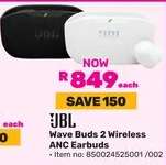 JBL Wave Buds 2 Wireless ANC Earbuds