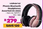 Volkano Phonic Bluetooth Headphones Assorted (VK-2002)