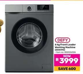 DEFY 6 kg Front Loader Washing Machine (DAW392)
