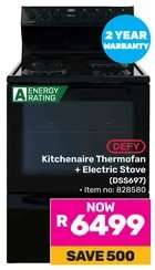 Defy Kitchenaire Thermofan+ Electric Stove DSS697