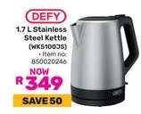 DEFY 1.7 L Stainless Steel Kettle