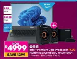 onn Intel Pentium Gold Processor PLUS Multimedia Combo