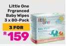 Little One Frgranced Baby Wipes 3 x 80-Pack
