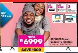 55” QLED Smart Google TV (55C655)