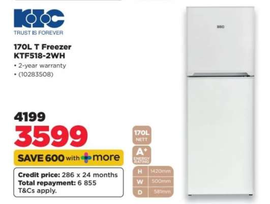 170L T Freezer KTF518-2WH