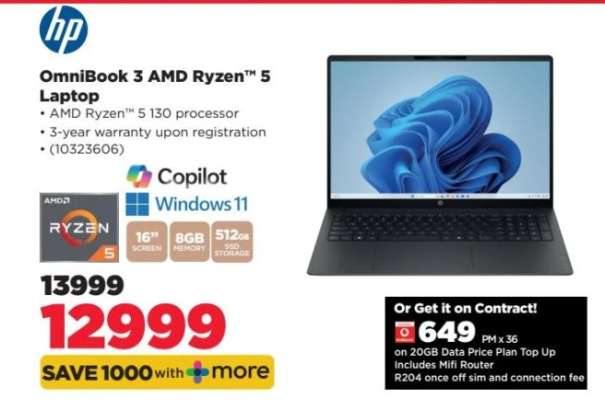OmniBook 3 AMD Ryzen 5 Laptop