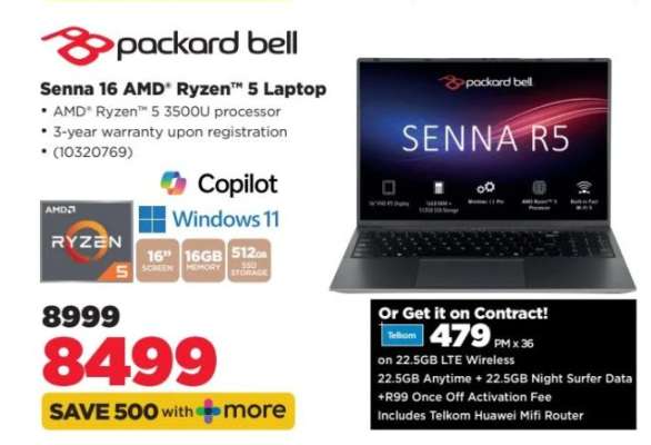 Packard Bell Senna 16 AMD Ryzen 5 Laptop