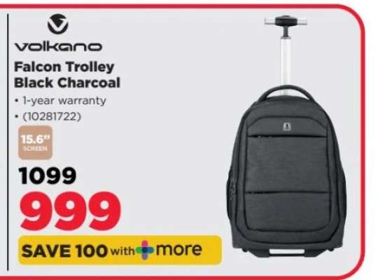 Volkano Falcon Trolley Black Charcoal