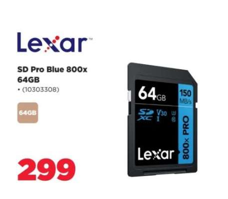 Lexar SD Pro Blue 800x 64GB