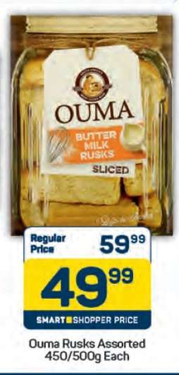 Ouma Rusks Assorted 450/500g Each