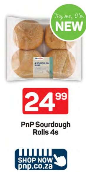 PnP Sourdough Rolls 4s