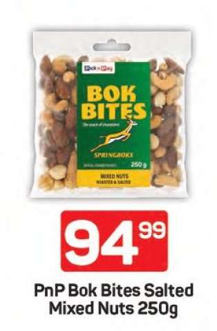 PnP Bok Bites Salted Mixed Nuts 250g