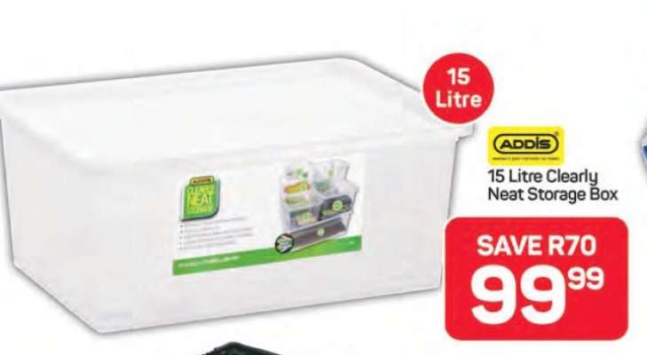 ADDIS 15 Litre Clearly Neat Storage Box