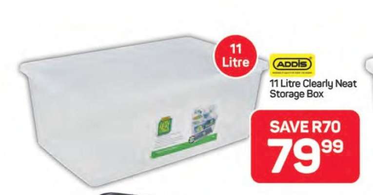 Addis 11 Litre Clearly Neat Storage Box
