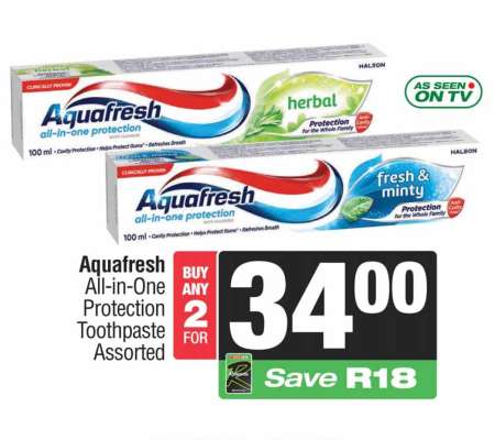 Aquafresh All-in-One Protection Toothpaste Assorted