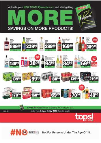 TOPS at SPAR catalogue  - 08/06/2026 - 07/07/2026.