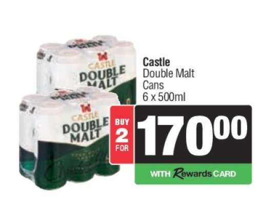 Castle Double Malt Cans