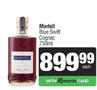 MARTELL BLUE SWIFT COGNAC 750ml