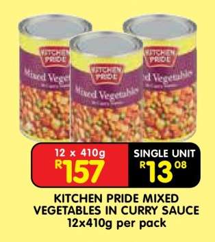 KITCHEN PRIDE MIXED VEGETABLES IN CURRY SAUCE