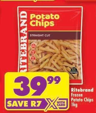 RITEBRAND FROZEN POTATO CHIPS 1kg