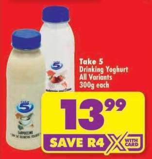 Take 5 Drinking Yoghurt All Variants 300g each