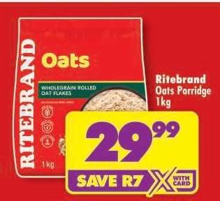 RITEBRAND OATS PORRIDGE 1kg
