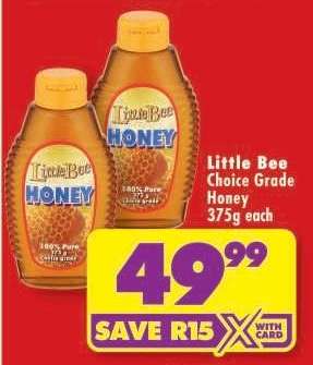 LITTLE BEE CHOICE GRADE HONEY 375g