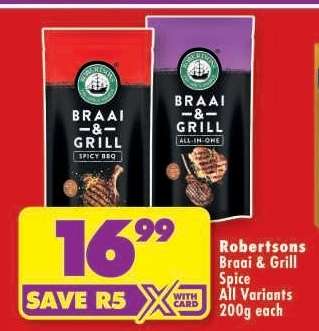 Robertsons Braai & Grill Spice