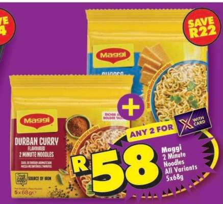 MAGGI 2 MINUTE NOODLES all variants 5x68g