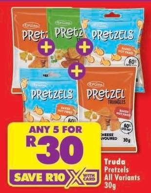 Truda Pretzels All Variants 30g