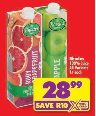Rhodes 100% Juice All Variants
